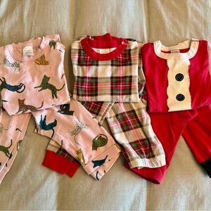 Hanna Andersson three LS pajama sets size 120 or 6-7